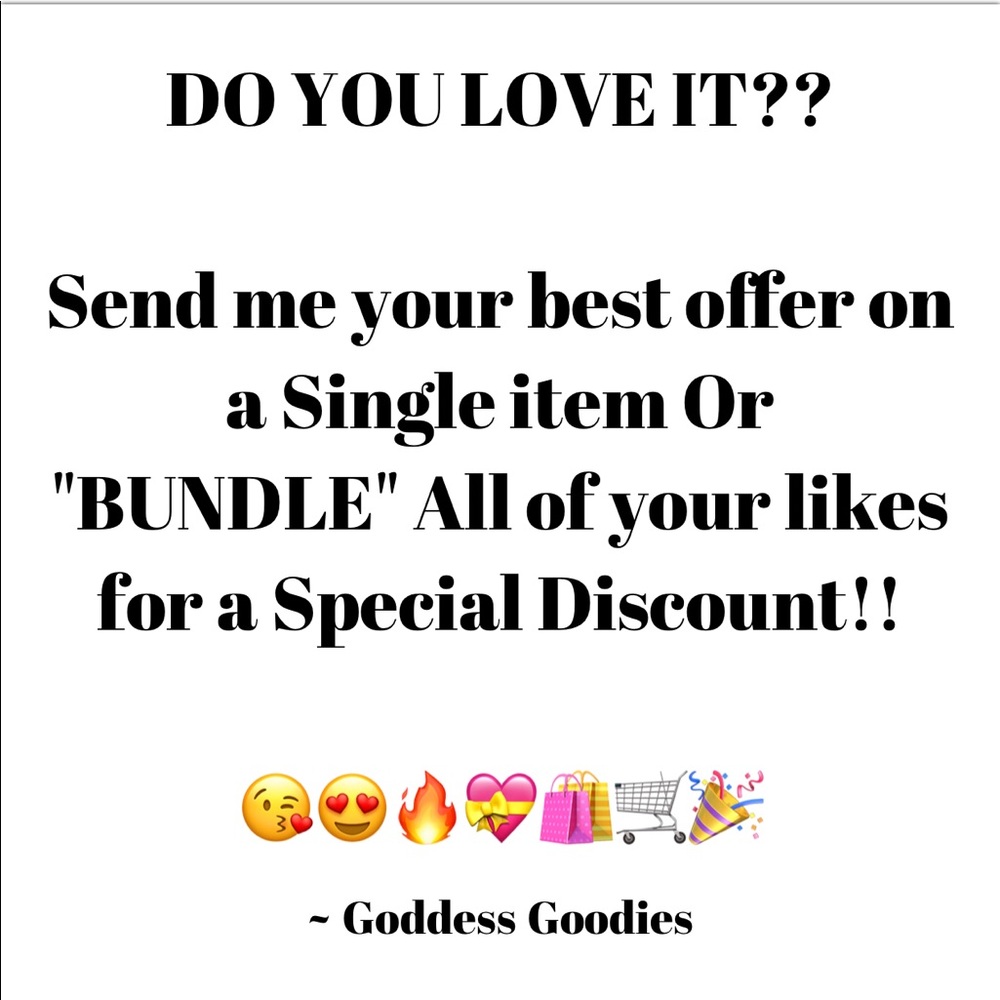 Send your Best Offer or make it a "BUNDLE"…